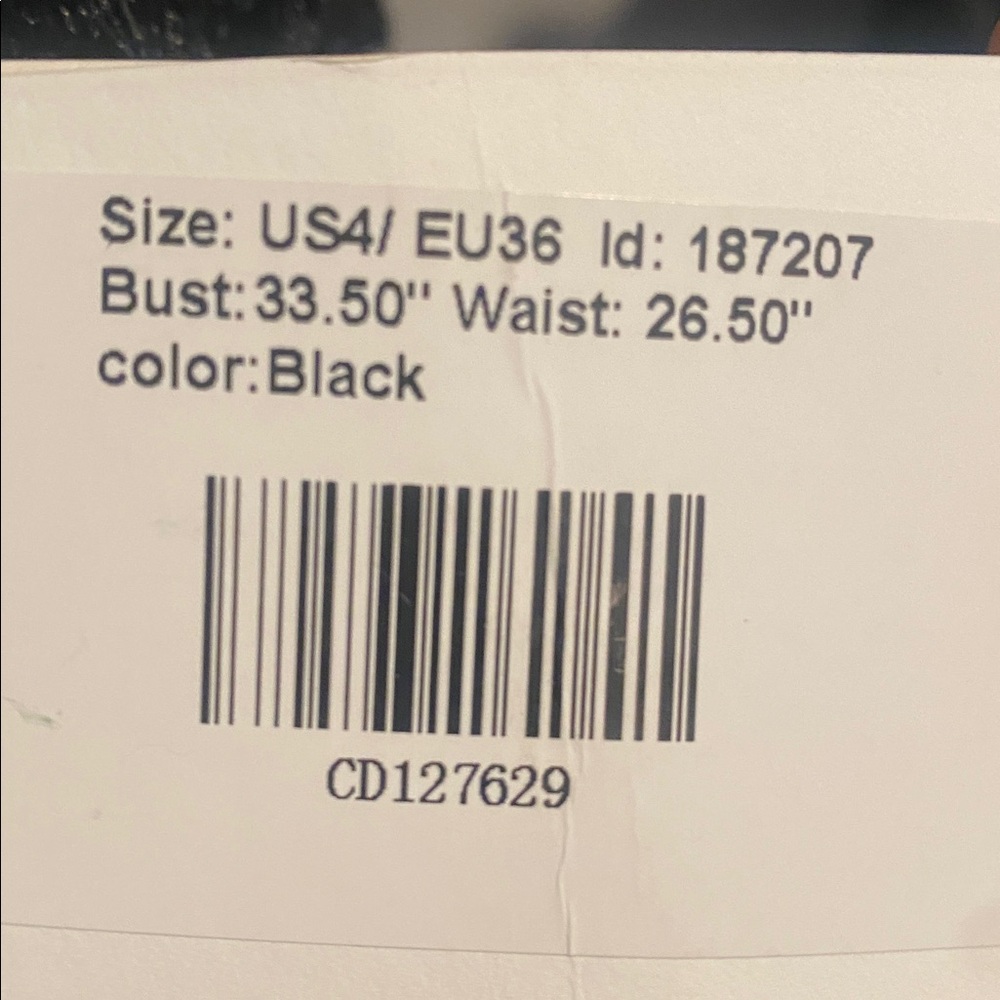 NWT BLACK SEQUIN LACE GOWN Size 4 BY JJS HOUSE - Picture 13 of 13